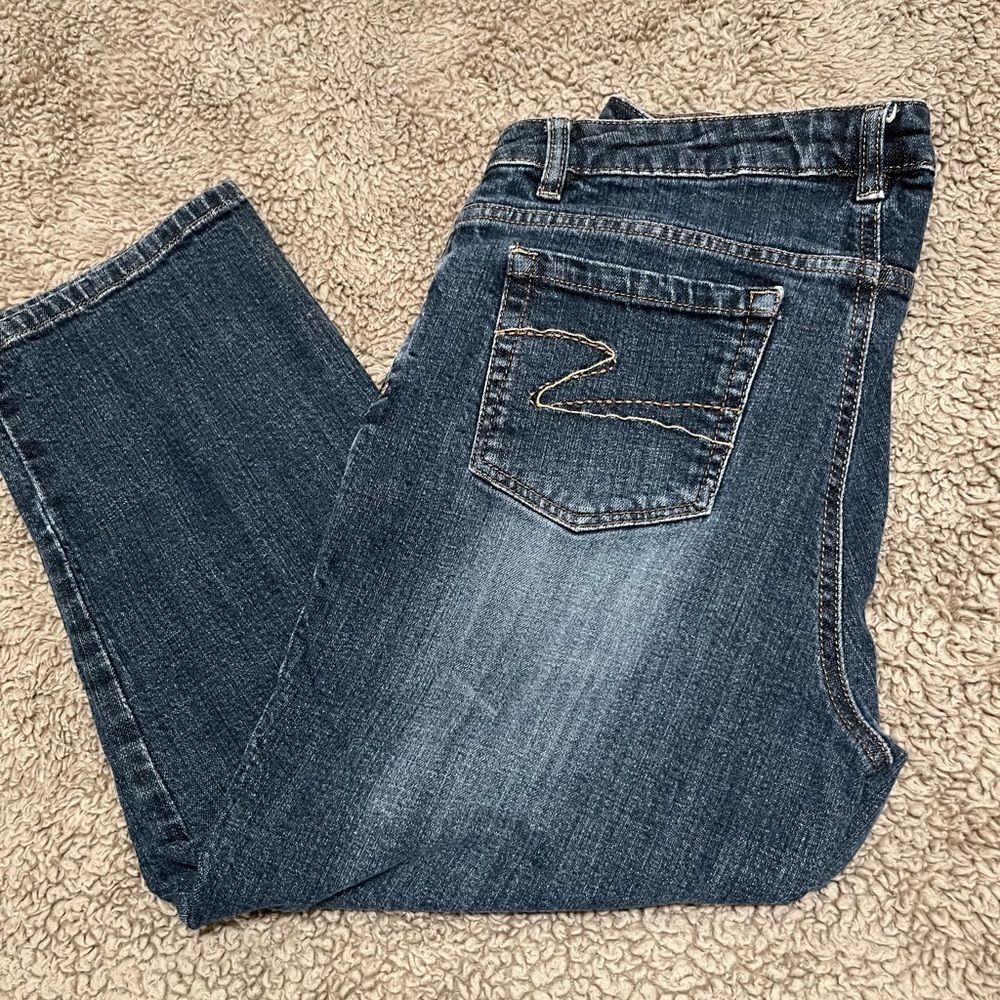 Liz & Co. Stretch Cropped Denim Jeans.